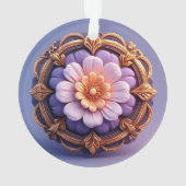 Conception de médaillon floral orné d'or (dos)