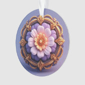 Conception de médaillon floral orné d'or (devant)