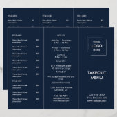 Conception de menu à emporter avec logo de restaur (Devant / Derrière)