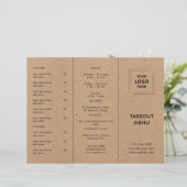 Conception de menu à emporter pour restaurant Kraf (Debout devant)