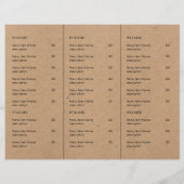 Conception de menu à emporter pour restaurant Kraf (Dos)