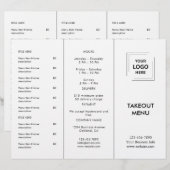 Conception de menu de catering pour logo de restau (Devant / Derrière)