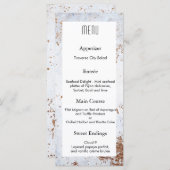Conception de menu de mariage avec texture de marb (Devant / Derrière)