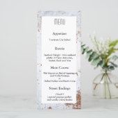 Conception de menu de mariage avec texture de marb (Debout devant)