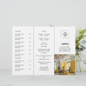 Conception de menu de plats à emporter avec photo (Debout devant)