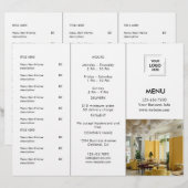 Conception de menu de plats à emporter avec photo (Devant / Derrière)