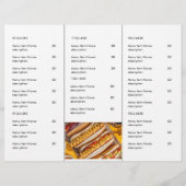 Conception de menu de plats à emporter avec photo (Dos)