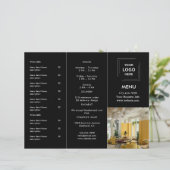 Conception de menu de vente à emporter avec photo (Debout devant)