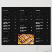 Conception de menu de vente à emporter avec photo (Dos)