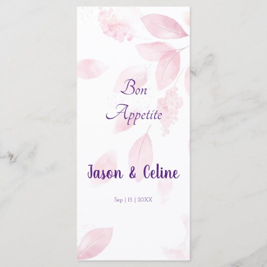 Conception de menu personnalisable pour les événem (Dos)