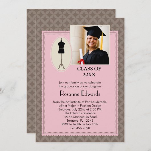 Conception de mode Invitation photo (Devant / Derrière)