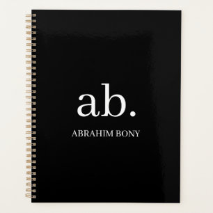 Conception de monogramme classique noir et blanc