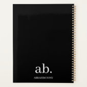Conception de monogramme classique noir et blanc (Dos)