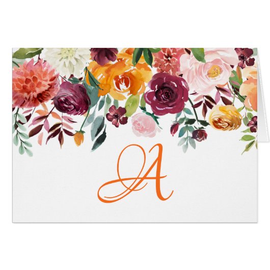 Conception de Monogramme Floral moderne Customisée (Devant Horizontal)