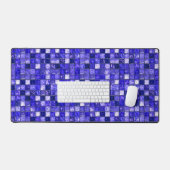 Conception de mosaïque bleue abstraite avec textur (Clavier et souris)