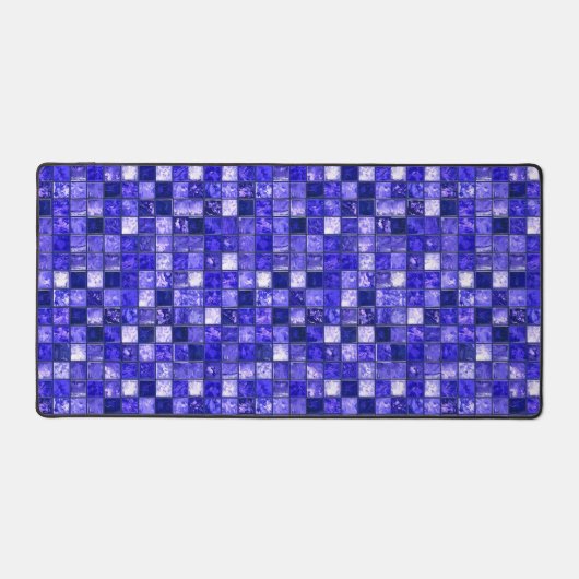 Conception de mosaïque bleue abstraite avec textur (Recto)