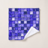 Conception de mosaïque bleue abstraite avec textur (Gant de toilette)