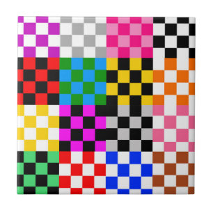 Conception de motif à carreaux patchwork coloré