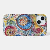 Conception de motif abstrait en spirale de couleur (Verso Horizontal)
