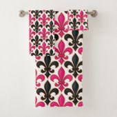 Conception de motif baroque à fleur de lis noir ro (En situation)