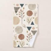 Conception de motif botanique géométrique boho 385 (Serviette à main)