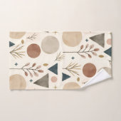 Conception de motif botanique géométrique boho 385 (Serviette à main)