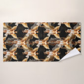 Conception de motif d'anges dorés célestes (Serviette de bain)