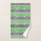 Conception de motif de frise à clé grecque noire v (Serviette à main)