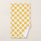 Conception de motif de soleil sur fond blanc (Serviette à main)