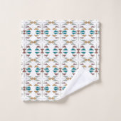 Conception de motif de triangle oblique du sud-oue (Gant de toilette)
