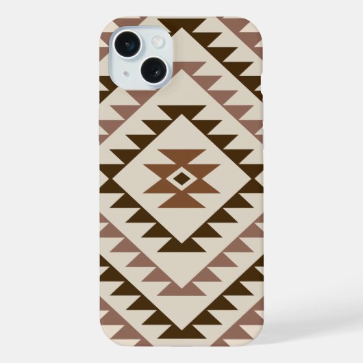 Conception de motif diamant aztéque marron+crème (Verso)