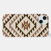 Conception de motif diamant aztéque marron+crème (Verso Horizontal)