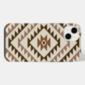 Conception de motif diamant aztéque marron+crème (Verso Horizontal)