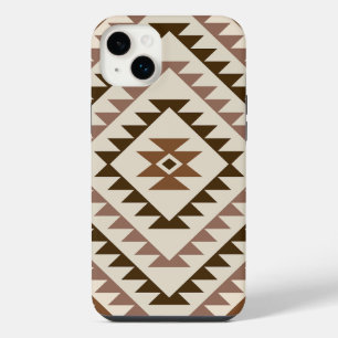 Conception de motif diamant aztéque marron+crème