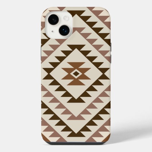 Conception de motif diamant aztéque marron+crème (Verso)