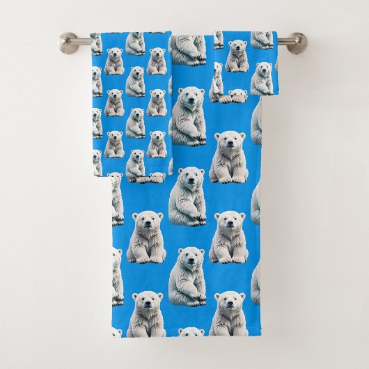 Conception de motif d'ours polaire bleu