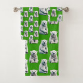 Conception de motif d'ours polaire vert  (En situation)