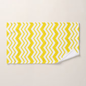 Conception de motif en chevron zigzag blanc jaune  (Serviette à main)