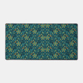 Conception de motif floral élégant jaune et sarcel (Recto)