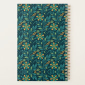Conception de motif floral élégant jaune et sarcel (Dos)
