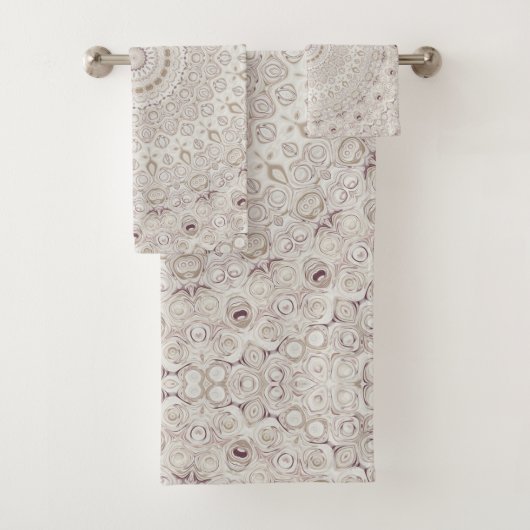 Conception de motif mandala beige et taupe (En situation)