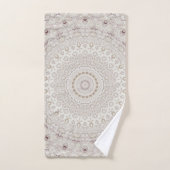 Conception de motif mandala beige et taupe (Serviette à main)