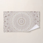 Conception de motif mandala beige et taupe (Serviette à main)