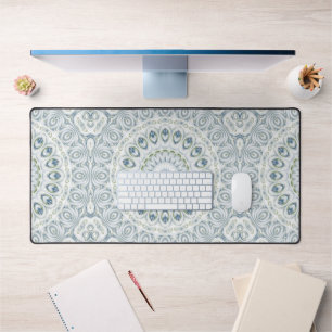 Conception de motif mandala bleu et vert serein