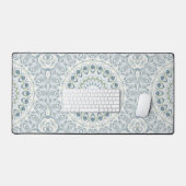Conception de motif mandala bleu et vert serein (Clavier et souris)