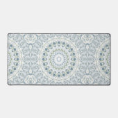 Conception de motif mandala bleu et vert serein (Recto)
