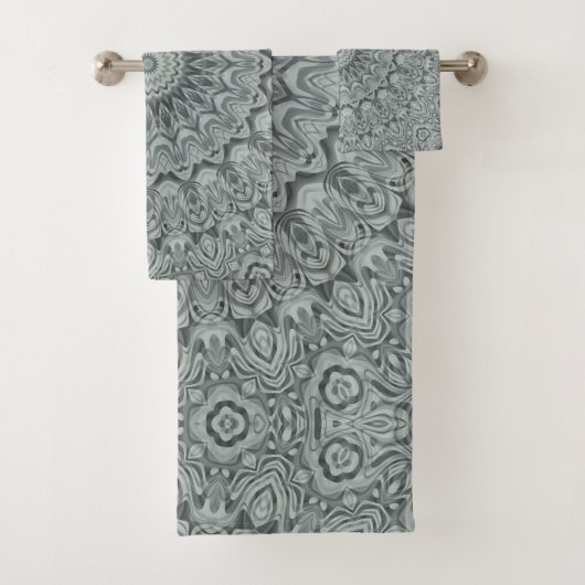 Conception de motif mandala gris et argent (En situation)
