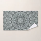 Conception de motif mandala gris et argent (Serviette à main)