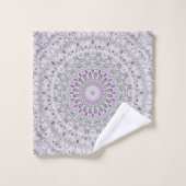 Conception de motif mandala lavande et vert (Gant de toilette)