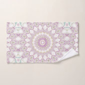 Conception de motif mandala pastel lavande et vert (Serviette à main)